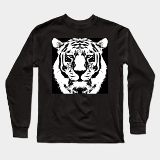 White and Black Tiger Long Sleeve T-Shirt